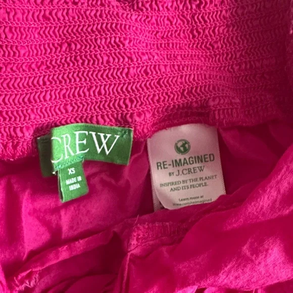 J. Crew Bright Pink swimsuit coverup - Picture 7 of 7